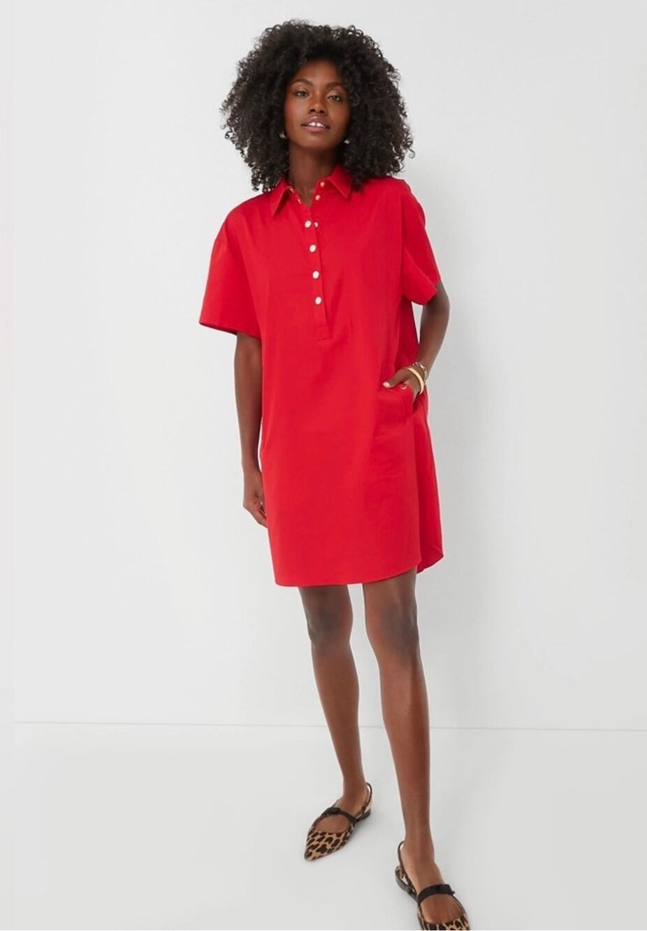 NWT Tuckernuck Pomander Place Oakley Cotton Mini Dress Red Medium